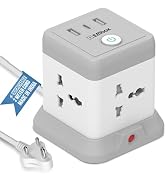 EMBOX Cube Extension Board with USB Type C (2.4 A) (QC 3.0) | 2500W Heavy Duty Extension Board wi...