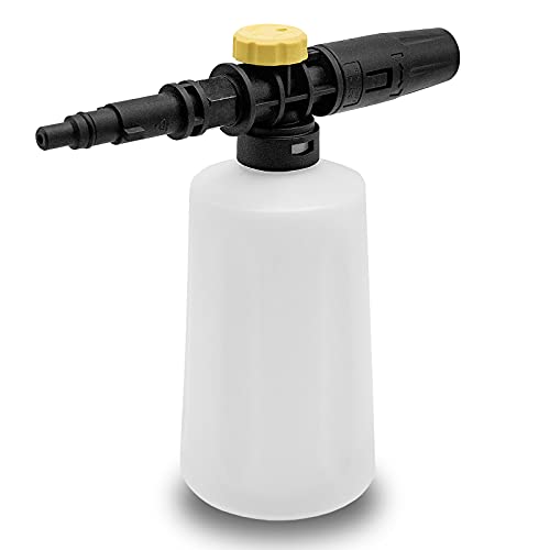 Fai Top 750ml Botella Espuma de Nieve,Cañón de Espuma Ajustable Botella,Lanza de Espuma de Nieve Boquilla Dispensadora de Jabón Compatible con Lavado a Presión Nilfisk Cover