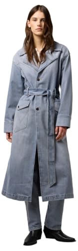Wrangler Denim Trench Veste Femme mi-saison contre le vent