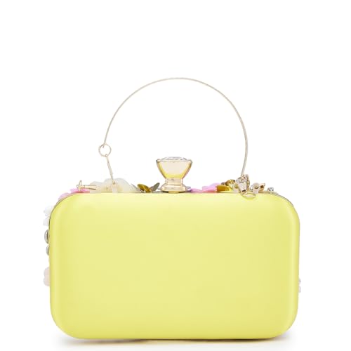 Image of Caprese Ava Clutch for Women (Small, Yellow)