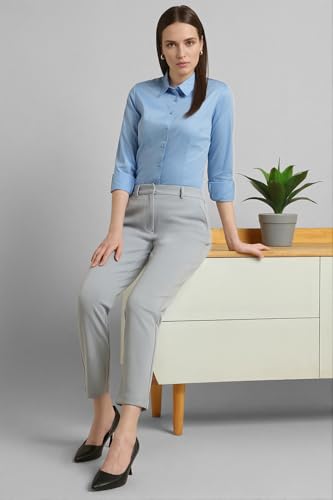 Image of Van Heusen Women's Regular Fit Solid Full Sleeve Cotton Rich Formal Shirt