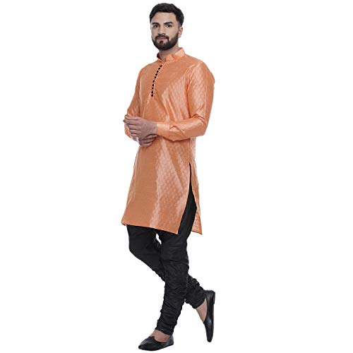Image of Veera Paridhaan Men's Ethnic Jacquard Printed Long Straight Kurta