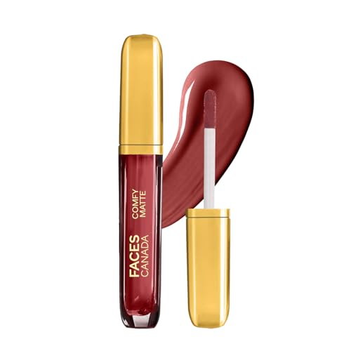 Facescanada Comfy Matte Liquid Lipstick - Note To Self 07 (Brown), 3.8 Ml Comfortable 10Hr Longstay Intense Matte Color Almond Oil & Vitamin E Infused