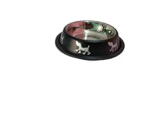 Pet Club51 Stainless Steel Dog Food Bowl -1800Ml-Black