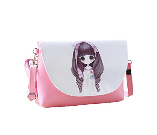 Afinder Monedero pequeño con diseño de dibujos animados para adolescentes y niñas, color Rosa, talla Talla única