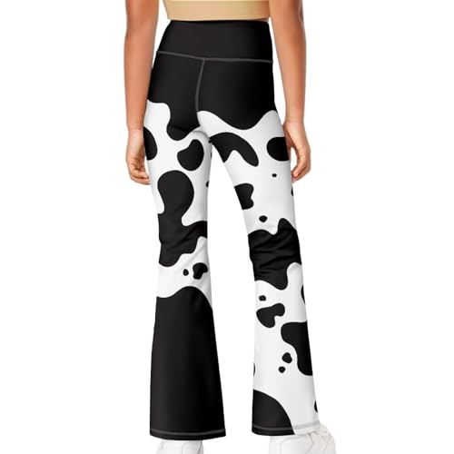 Ystardream Leggings esportivas femininas fofas flare para meninas casuais, Estampa artística de vaca