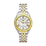 Seiko Men's SNKL36 Two Tone Stainless Steel Analog with White Dial Watch [並行輸入品]