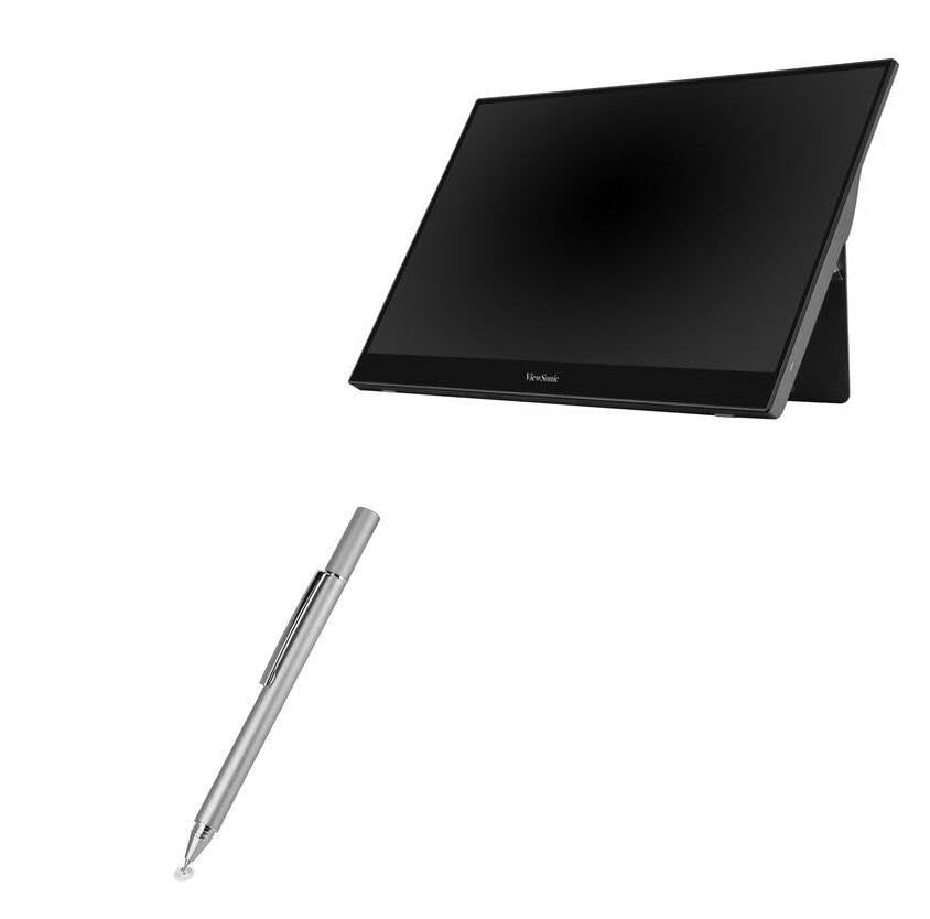 BoxWave Stylus Pen Compatible with Viewsonic TD1655 - FineTouch Capacitive Stylus, Super Precise Stylus Pen - Metallic Silver