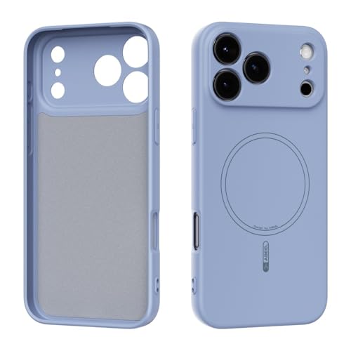 Coque iPhone 17 Pro Max bleu ciel silicone rigide et magnétique antichoc