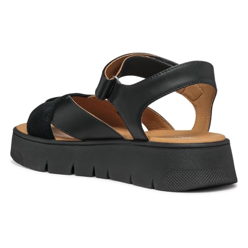 Geox Damskie sandały D DANDRA 40 B, czarne, rozmiar 37 EU, czarny, 37 eu