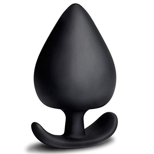 Analplug mit Stoss für Frauen und Männer KleinExtrem XXL 5-Größen Schwarz Silikon Analplugs Anfänger (XXL)