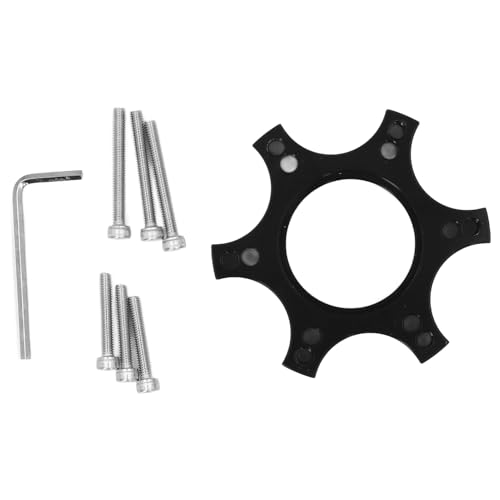 SIWOTED 70mm Adaptador de Rueda para Juegos Base Bloque de Montaje del Volante Bloque Elevador de Rueda de Carreras para T300RS (Negra)