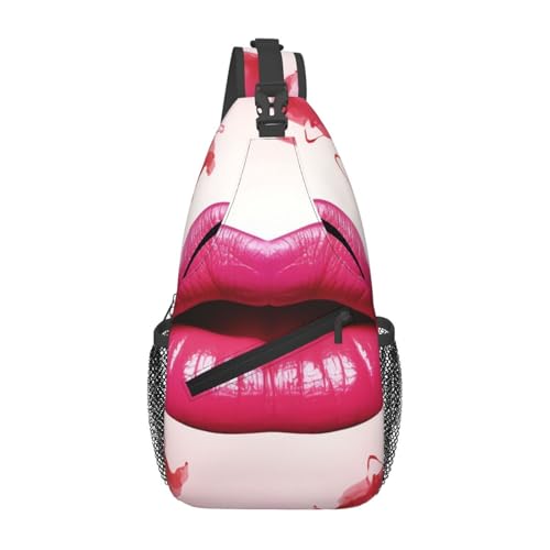 Bolso Cruzado Mujer Lips Negro Deportivo miniatura 1