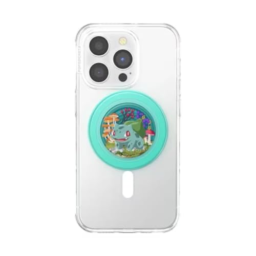 Image of PopSockets Phone Grip for MagSafe, Magnetic Holder- Bulbasaur Mint