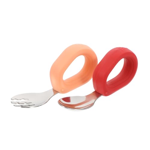 SEWOART 2個 不??ベビー用スプーンフォーク点 ンハン 付 の で 練習 ート