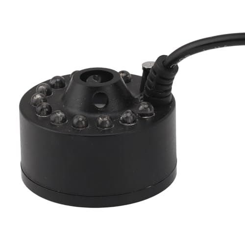 JAOCDOEN Mist Maker 12LED Beads Colorful DC 5V Interface Water Fountain Fogger for Pond Halloween Party