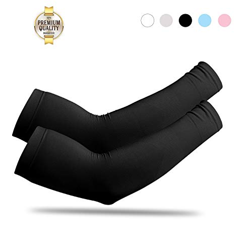 Fycert Compression Arm Sleeves for Men Women,Solar Sleeves UV Protection Arm Sleeves to
