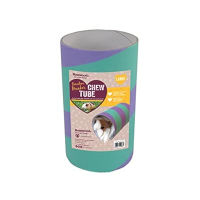 Rosewood Boredom Breaker Guinea Pig Tube, Large, purple/blue