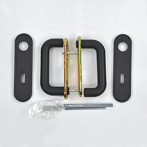 Drückergarnitur für Novoferm FS Kurzschild Kunststoff schwarz 9mm schwarz Cover