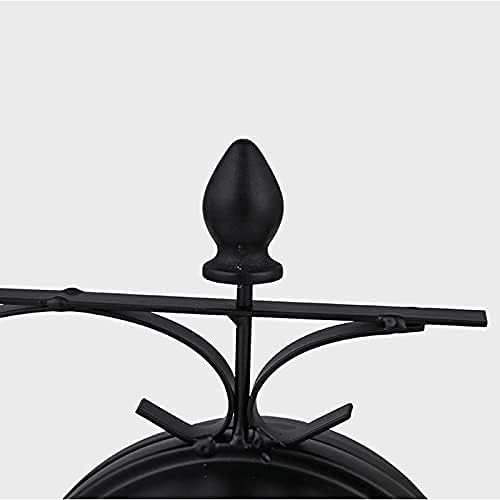 Wall Clock, Double Sided Wall Clock, Outdoors Vint Retro Double Sided Wall Clock European Style Iron Wall Clock Retro Decorative Standing Clock Hanging Decorative Suitable For Indoor And Outdoor Black