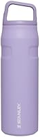 Stanley IceFlow Cap and Carry Water Bottle 24 oz | Wide Mouth Twist Lid | Lightweight and Leakproof for Travel and Sports | Insulated Stainless Steel | BPA-Free | Lavender