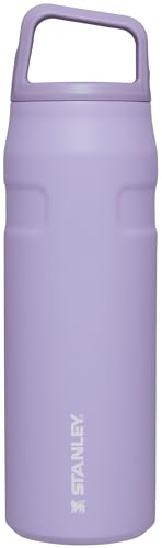 Stanley IceFlow 24 oz Cap and Carry+ Water Bottle - Wide Twist Lid - Lightweight Leakproof Water Bottle for Travel and Gym - Stainless Steel Vacuum Insulated - BPA Free (Lavender)