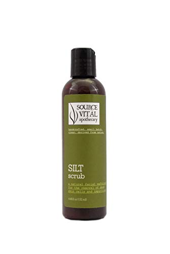 Silt Scrub by Source Vitál Apothecary | Gentle Natural Facial Deep Pore Exfoliant for Removal of Dead Skin Cells & Impurities for Healthy and Clear Skin | Light, Refreshing Earthy Aroma | (4.46 Oz.)