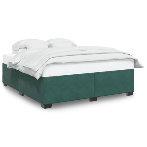 ShGaxin Bettgestell aus Samt, Grün, 180 x 200 cm, Bettgestell, Bettrahmen, Jugendbett, Schlafzimmer - 3284652