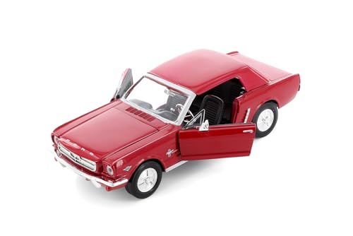 Modelo a escala 1:24 1964 1/2 Mustang Hardtop rojo miniatura 3