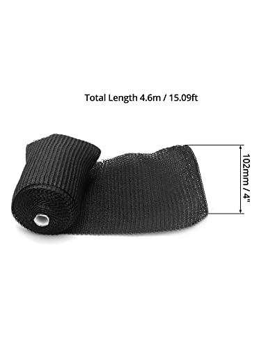 QWORK Fiberglass Repair Wrap, 4" x 15' PVC Pipe Repair Flexible Waterproof Sealing Tape, Quick Curing Repair Winding Tape for Water Pipe Exhaust Wrap Quick Repair