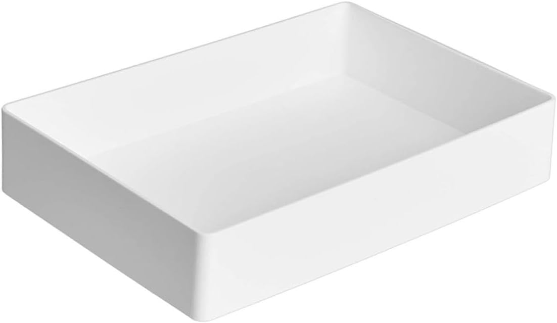 1pc White Polypropylene Laboratory Tray Multi-Functional Utility Organizer for Experimental Tools Leak Storage Plate Easy to Clean and for Laboratory Use