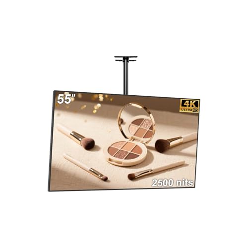 Image of 55inch Digital Signage Display, 4K UHD 2500nits High Brightness Digital Display Board, LCD Monitor Slim Frameless Advertising Display, CMS Remote Publishing, 7 /24 Timer Switch,Built-in Speaker