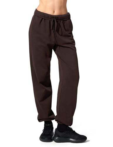LilySilk Womens Silk Terry Sweatpant Full Length Jogger Ladies Straight Leg Pants Elastic Cuffs for Casual Sports