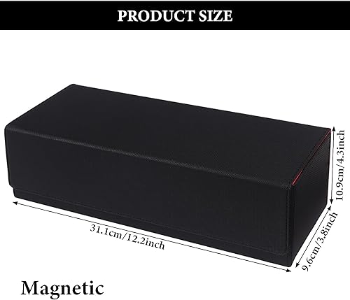Image of 2 Pcs Card Toploader Storage Trading Cards Holding Box for 400+ Cards Top Loader Storage Boxes for Magic Cards Baseball Cards Trading Cards Card Sleeve Top Loader Collector Case (Black&Gray)