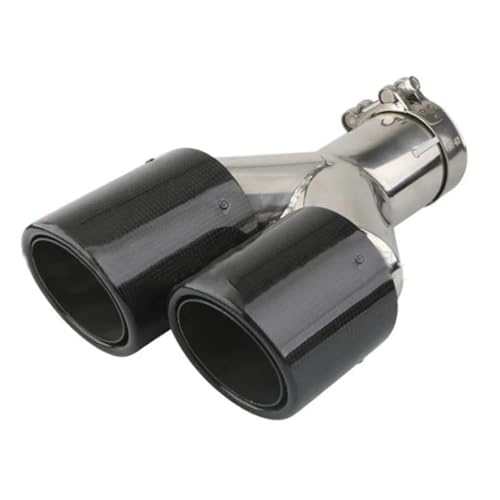 Double pot d'échappement en carbone pour personnaliser votre voiture au quotidien gauche