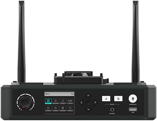 Single HUB Base Station for Hollyland Solidcom C1, 1.9GHz Full-Duplex Wireless Headset Intercom System for Team Communication with AB Grouping UAC Cloud Meeting Announcement Expandable Connection