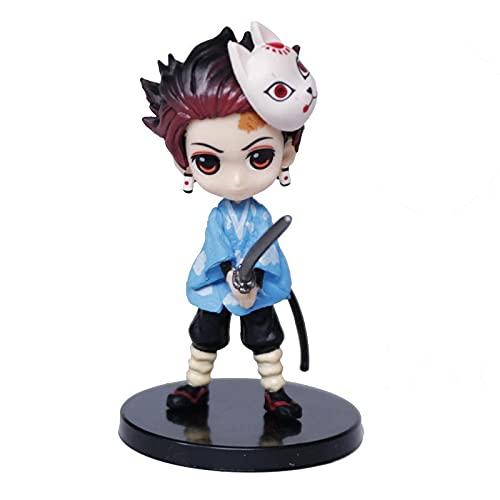 Image of Gifts - Demon Slayer Action Figures with Base - Set of 6 | 10 cm | Anime Lovers | Japanese Manga| Nezuko | Inosuke | Tanjiro | Zenitsu | Giyuu | Kyoujurou | No Box | (Variant2)
