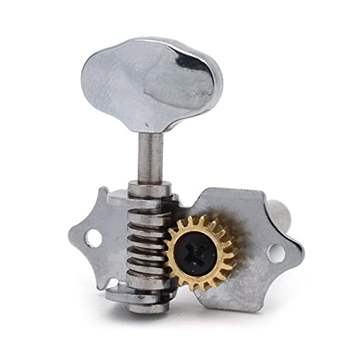 tunery blokujące głowice 6 Sztuk 18: 1 Stosunek Przekładni Vintage Otwarte Tunery Łańcuchowe Tuning Pegs Middle Hole Do Klasycznego Gitara Chrome (Color : 6L)