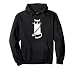 Funny Cat Wearing Sunglasses Playing Bass Clarinet Pullover Hoodie