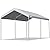 ADVANCE OUTDOOR 10x15 ft Heavy Duty Carport Potable Car Canopy Garage Party Tent Boat Shelter, Adjustable Height from 9.5 ft to 11 ft, Gray