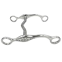 Equine Smile ES0272 Gebiss Westergebiss Western Snaffle Bit mit Seitenmuster aus Edelstahl Gebissstärke 12 mm (12.5 cm)