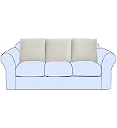 Dark Grey Stretch Chaise Cushion Cover for L-Shaped Couch