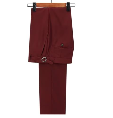 JinXuanYa Men's 2 Piece Peak Lapel Slim Fit Mens Suit Two Buttons Tuxedos Groom Prom Blazer+Pant4