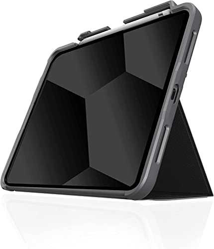 STM Dux Plus Case Compatible with Apple iPad 10.9" 10th Generation (2022) Black (Military Standard, Apple Pencil Compartment, Stand, Wake/Sleep Support)