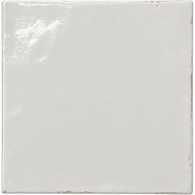 Orleans Glazed 6x6 White Porcelain Tile for Floor, Wall, Kitchen Backsplash, Bathroom, Pool, Fireplace & Accent Wall – 1 Piece