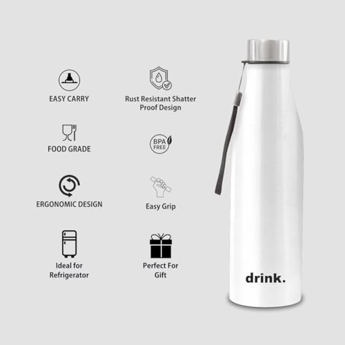 Image of Clay Craft VACBOTT Bingo Single Walled Non Insulated Water Bottle-1200ML, 5-Piece(Silver) Leak Proof | Easy Grip |Easy To Carry| Gym Bottle | Home | Kitchen | Hiking | Treking Bottle | Travel Bottle