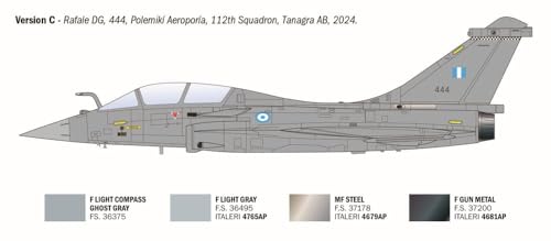 Italeri 90092 1:72 Rafale B - Modellbau, Bausatz, Standmodellbau, Basteln, Hobby, Kleben, Plastikbausatz, detailgetreu, Militär Bausatz, Molded Color