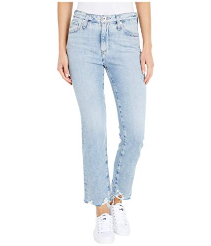 AG Adriano Goldschmied Women's Isabelle HIGH-Rise Straight Leg Crop Jean with Destroyed Hem, 1996 ERA, 28