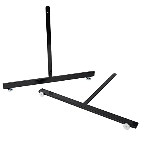 Black Wire Grid Display Legs - Set Of 2 (For Use With Any Existing 2’W Grid Or Slat Grid Panels) - Overall Dimension: 24” H X 24” L - Grid Panels Sold Separately #TOP4