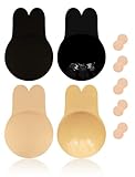 Klebe BH Ohne Träger Push up Trägerloser Rückenfrei BH für Große & Kleine Brüste Sticky Bra Klebe BHS für Rückenfreies Kleid Unsichtbarer Haut Freundlich Wiederverwendbare zum Brautkleid Damen